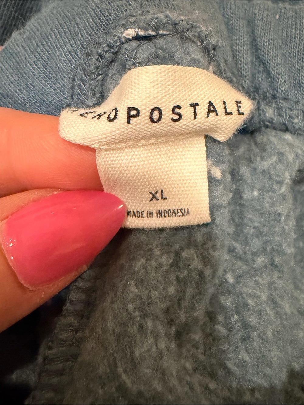 Aéropostale Set - Blue Hoodie & Sweatpants, East Coast Pink Logo - Picture 7 of 8
